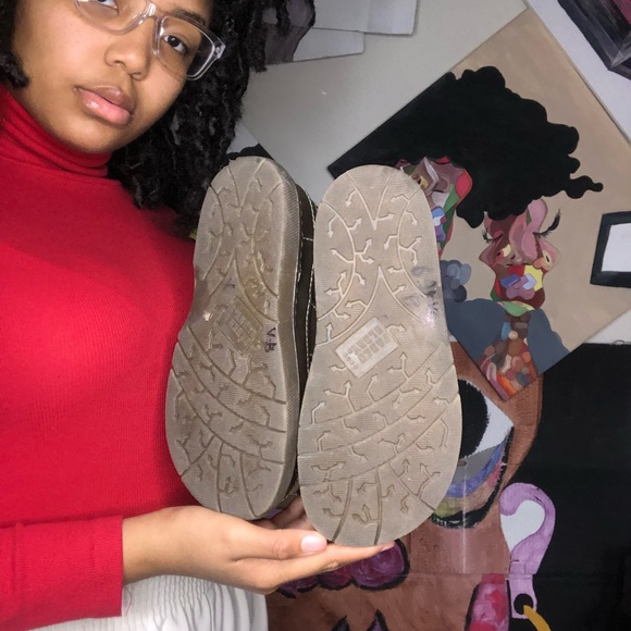 Brown leather platform sandals - Picture 4 of 4